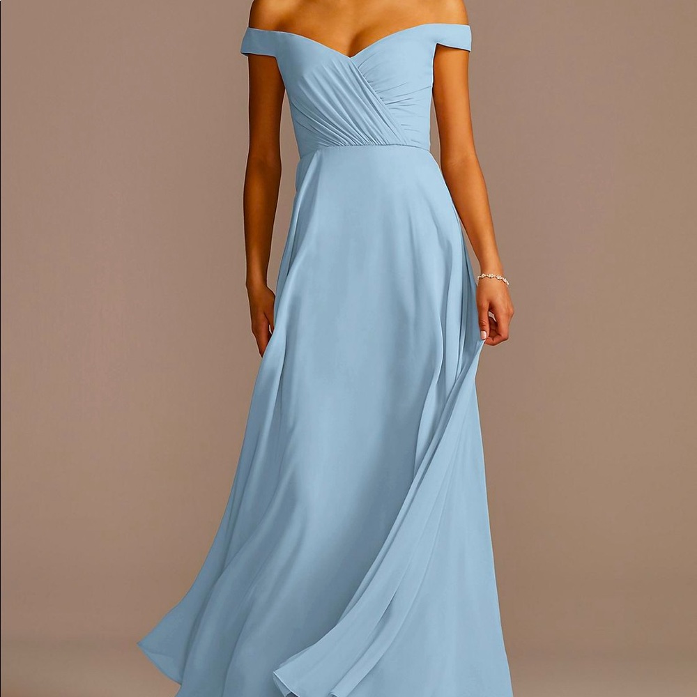 Dusty Blue Bridesmaid Maxi Dress